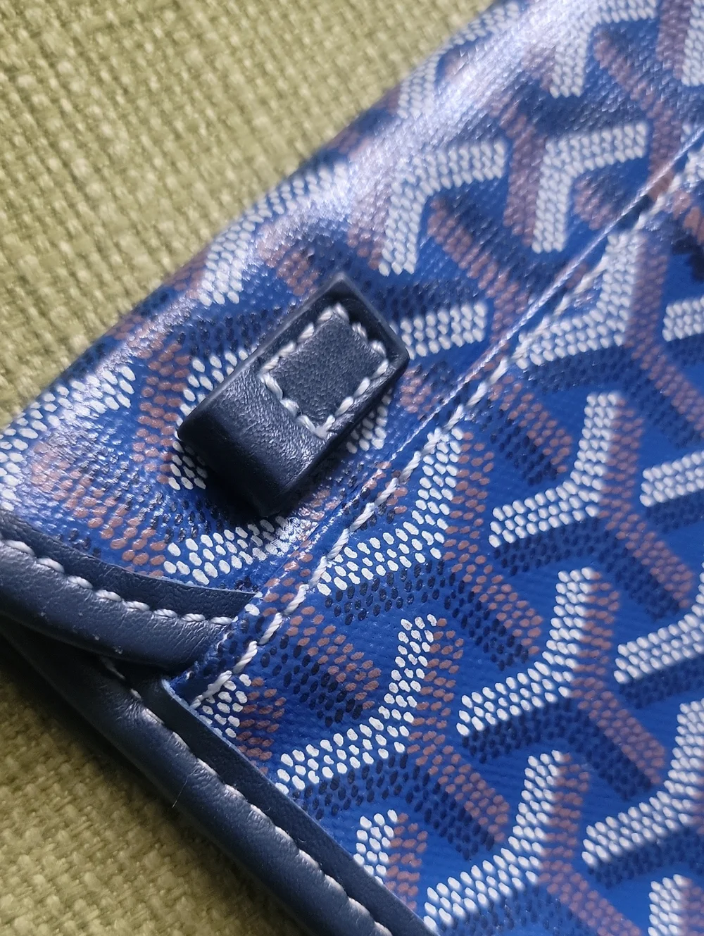 Goyard Blue Chevron Continental Wallet